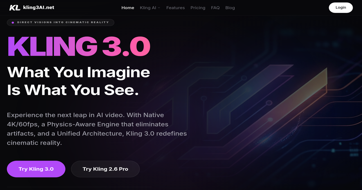 Kling 3.0 - AI-powered video generation platform